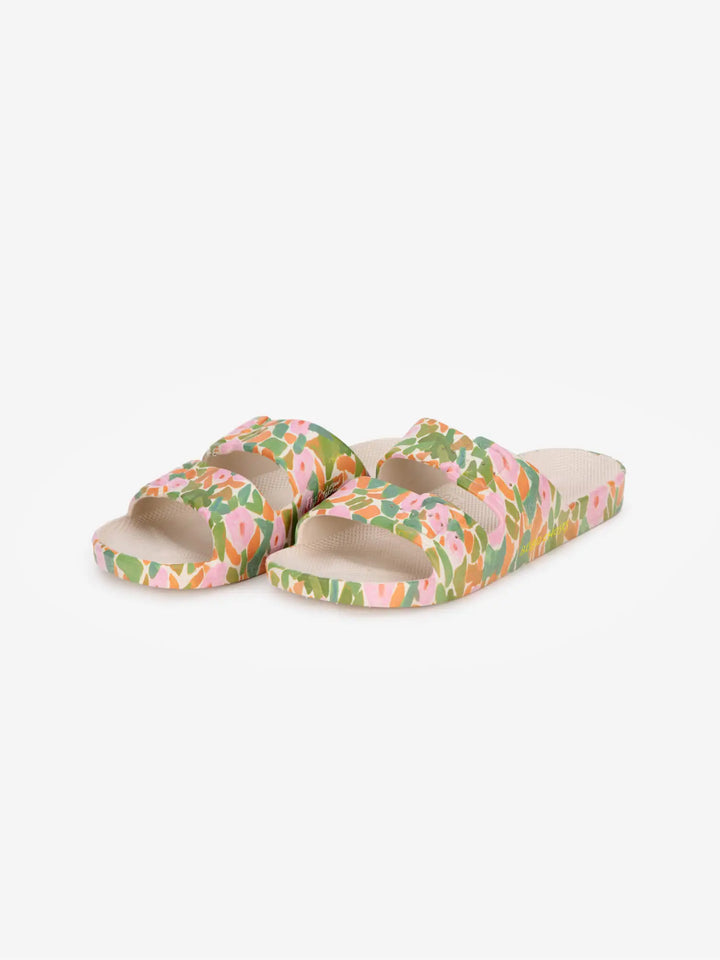 Gummisandalen Floral-Print