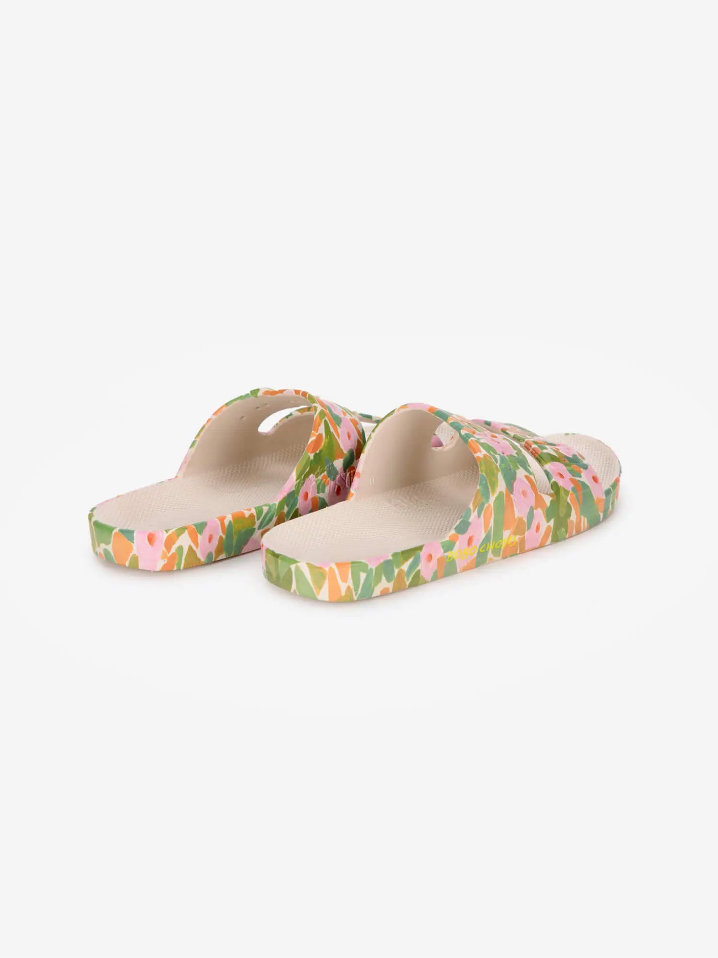 Floral print rubber sandal