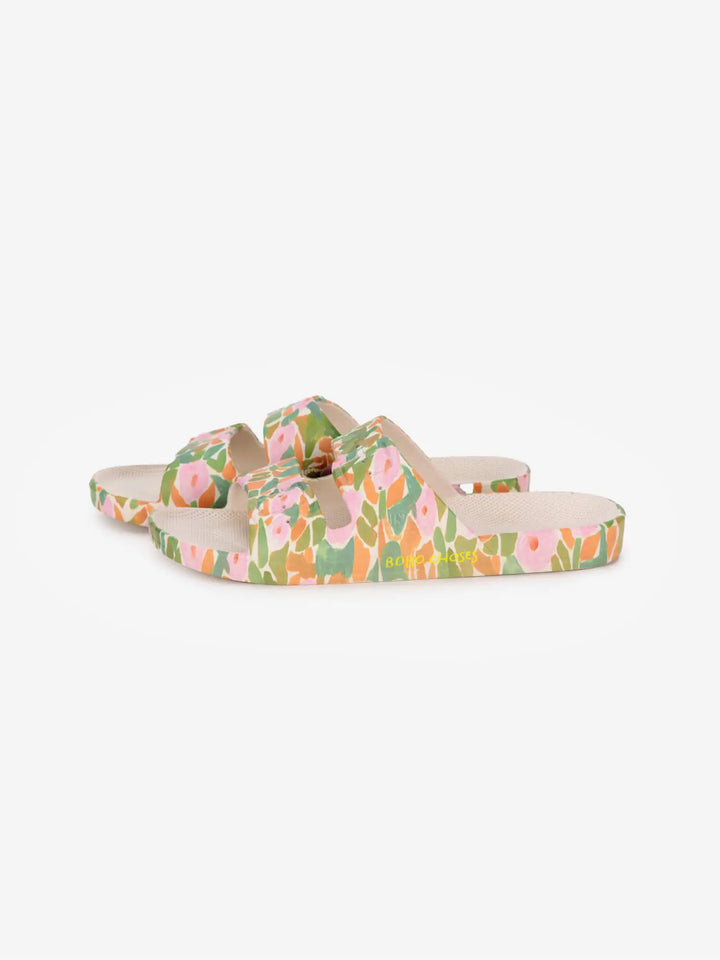 Gummisandalen Floral-Print