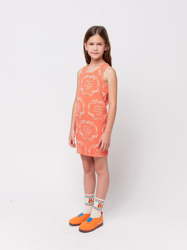 Ribbon Gift all over midi dress