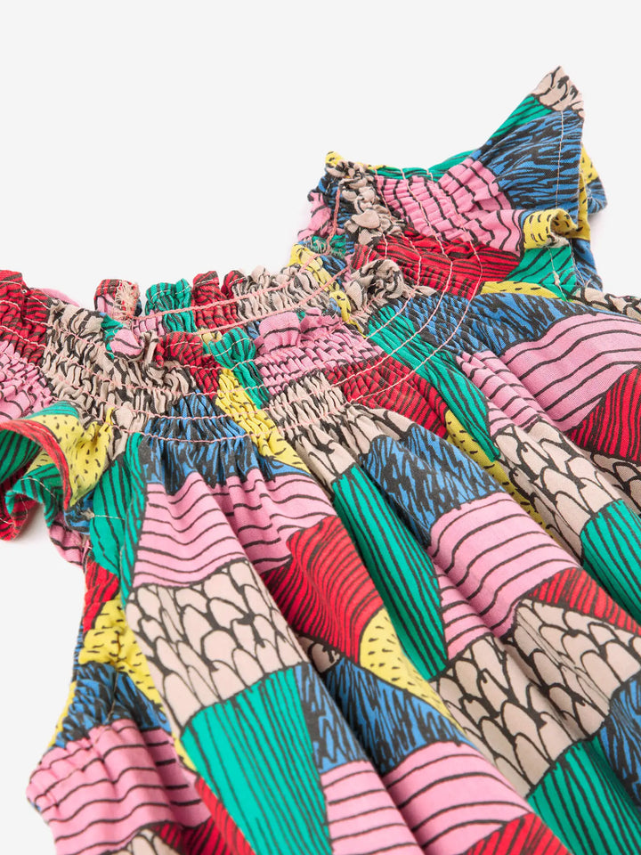 Prisma all over ruffled woven dress