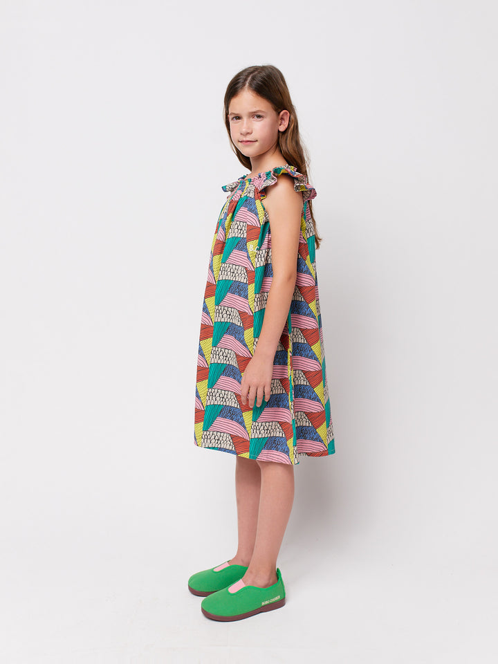 Prisma all over ruffled woven dress