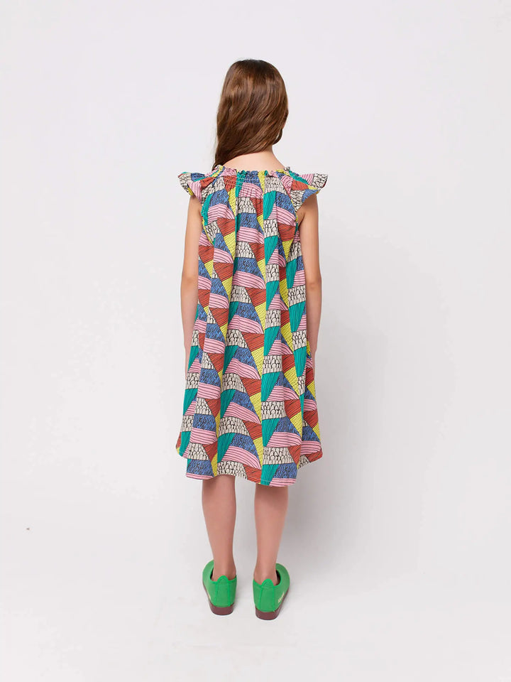 Prisma all over ruffled woven dress