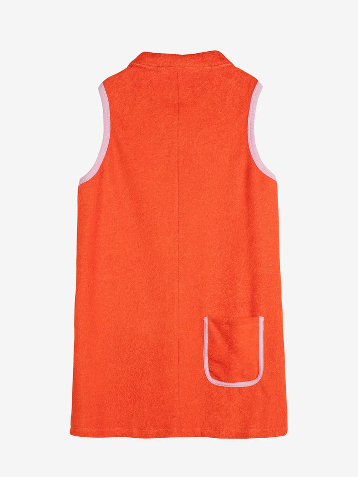 Ribbon Gift color block towel dress