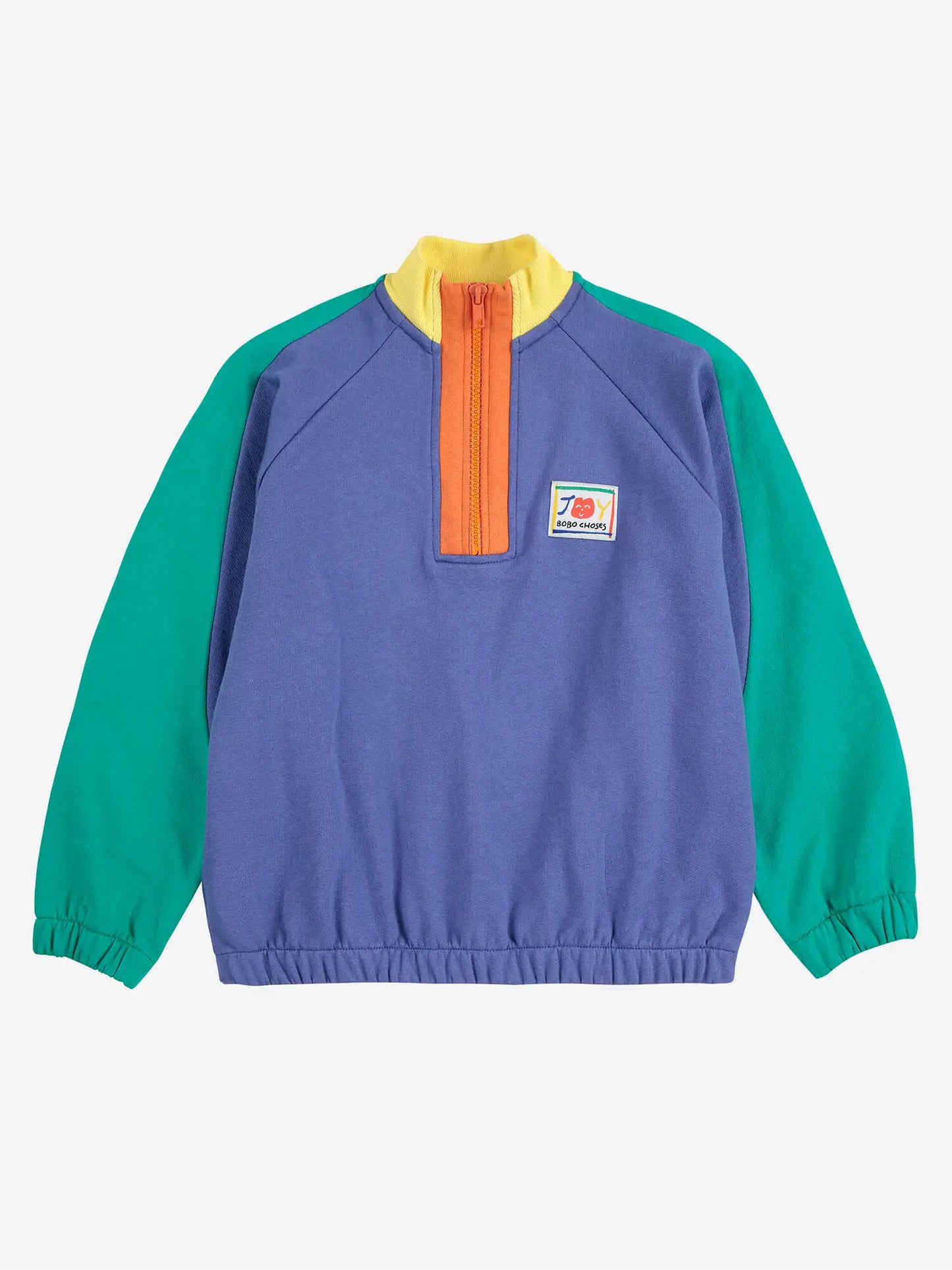 Smiling color block 1/4 zipped sweatshirt