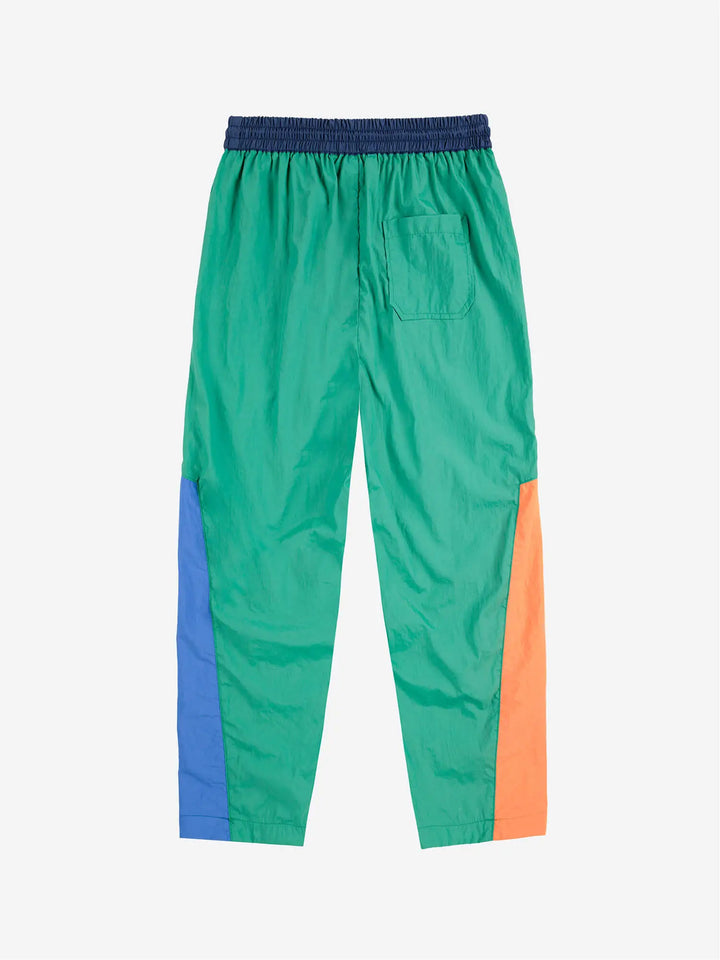 Smiling color block tracksuit pants