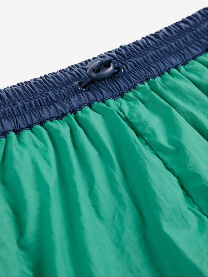 Smiling color block tracksuit pants
