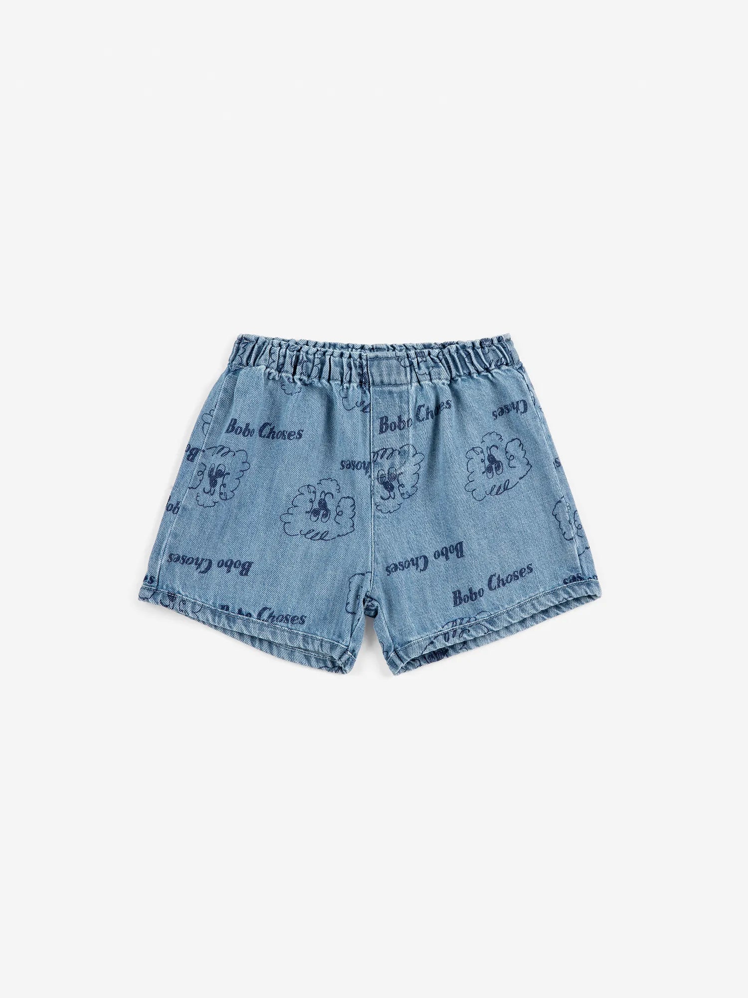 Pickles The Dog all over denim short | Bobo Choses for Baby