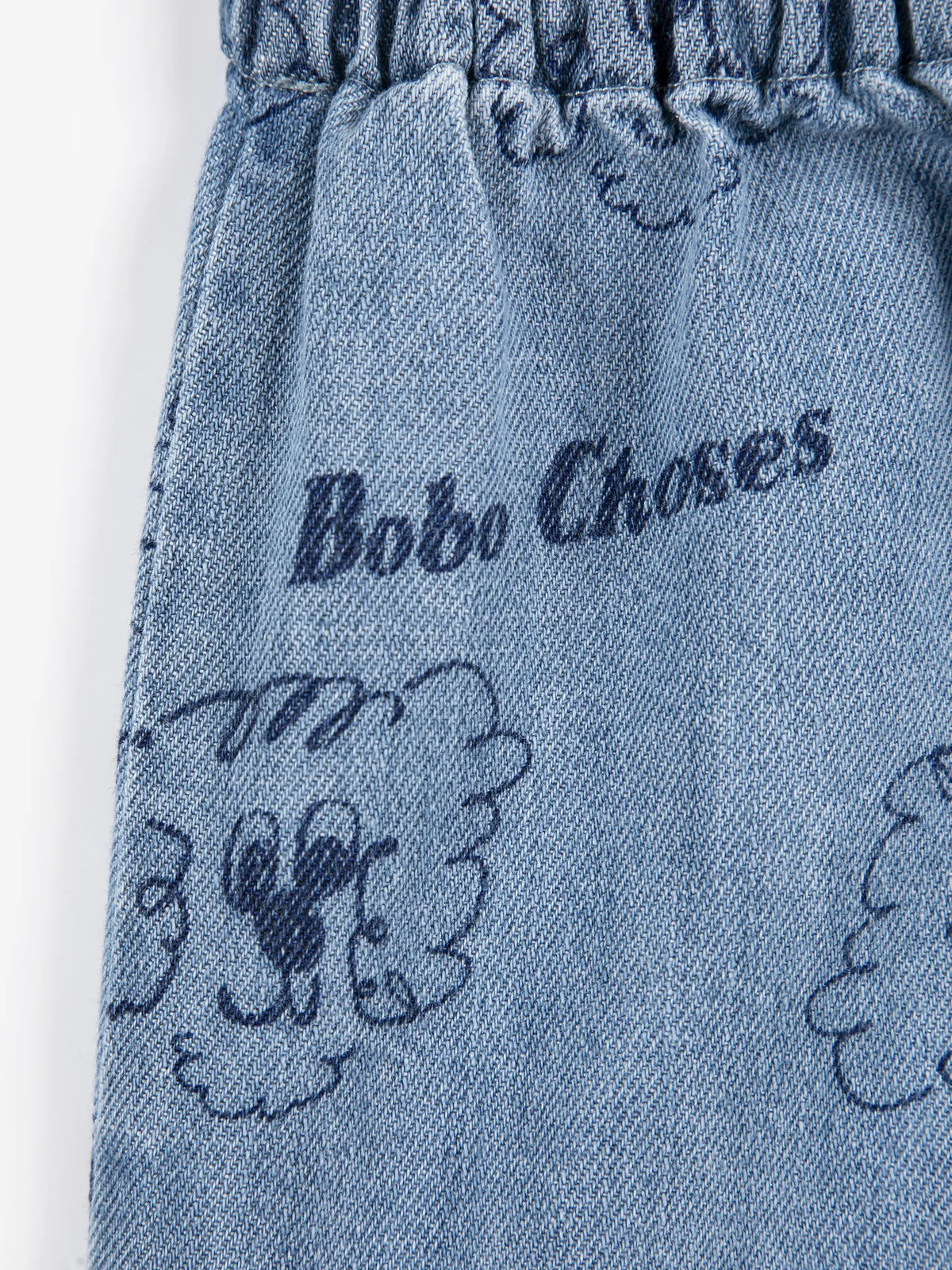 Pickles The Dog all over denim short Bobo Choses for Baby