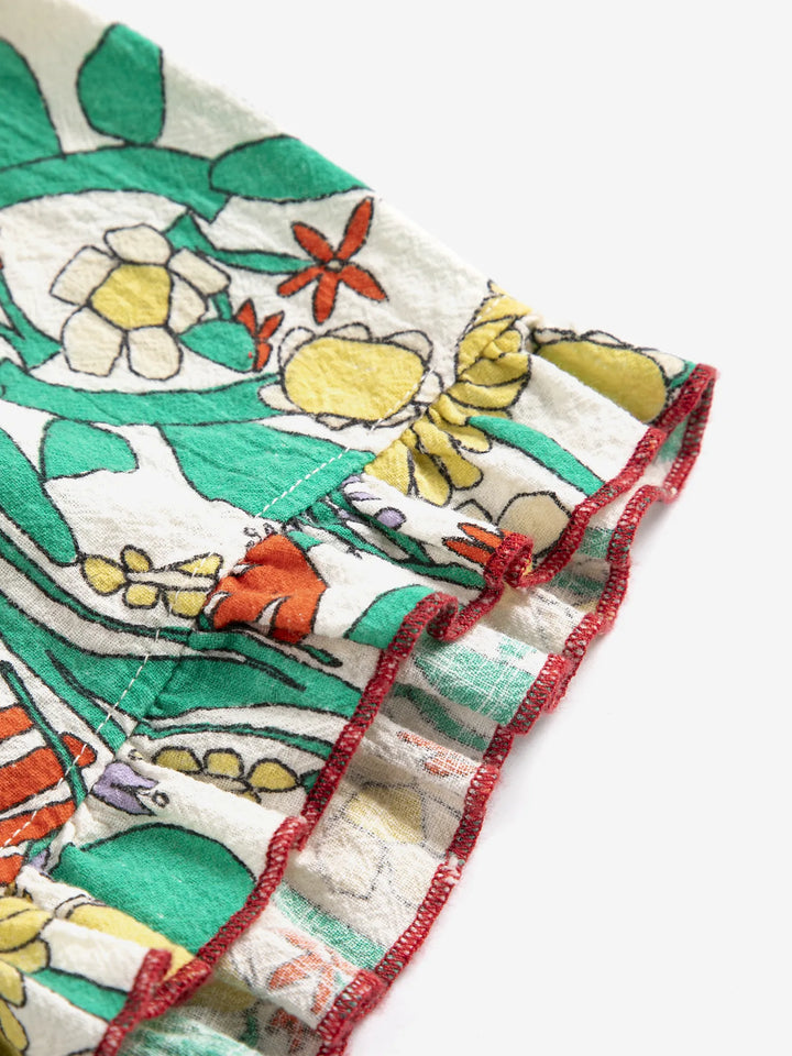 Color Herbalist all over ruffled shorts