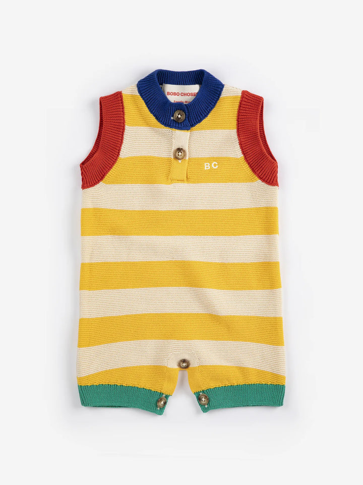 BC striped knitted playsuit
