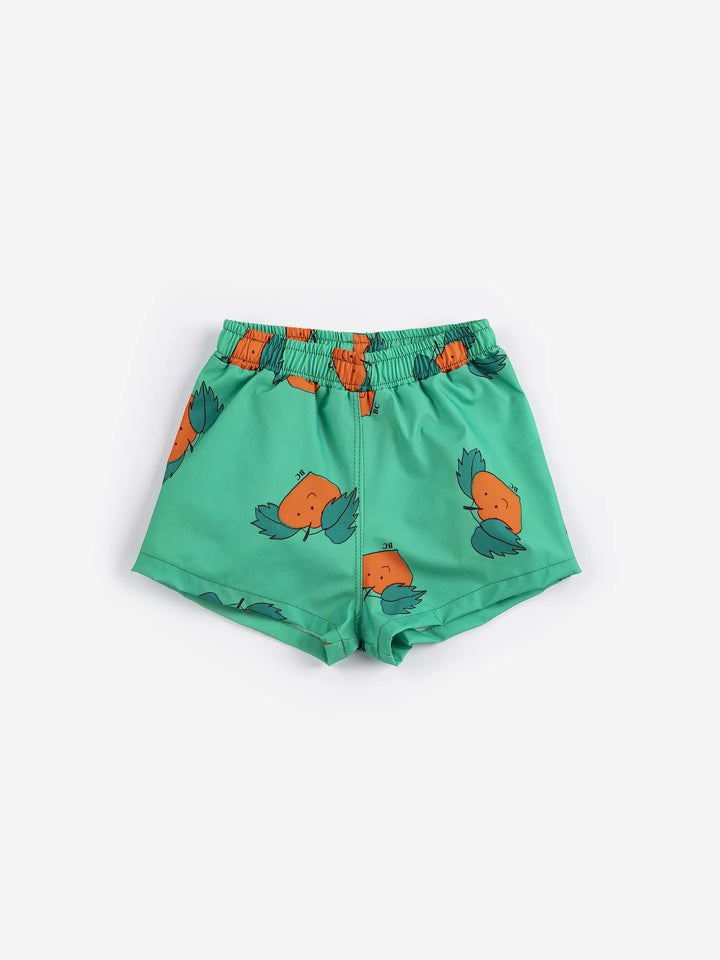 Tangerine all over swim trunks