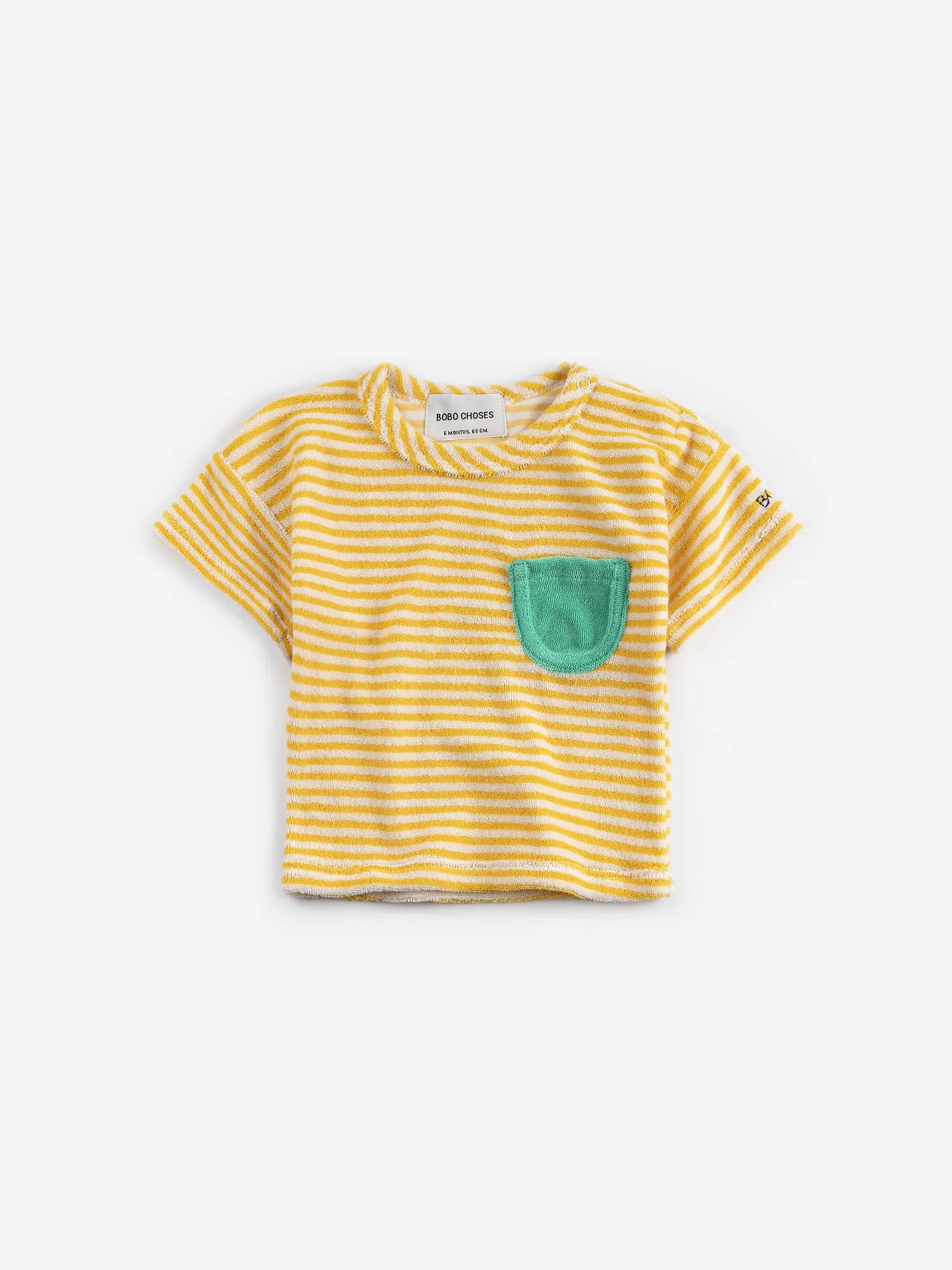 Yellow Stripes terry cloth Tshirt