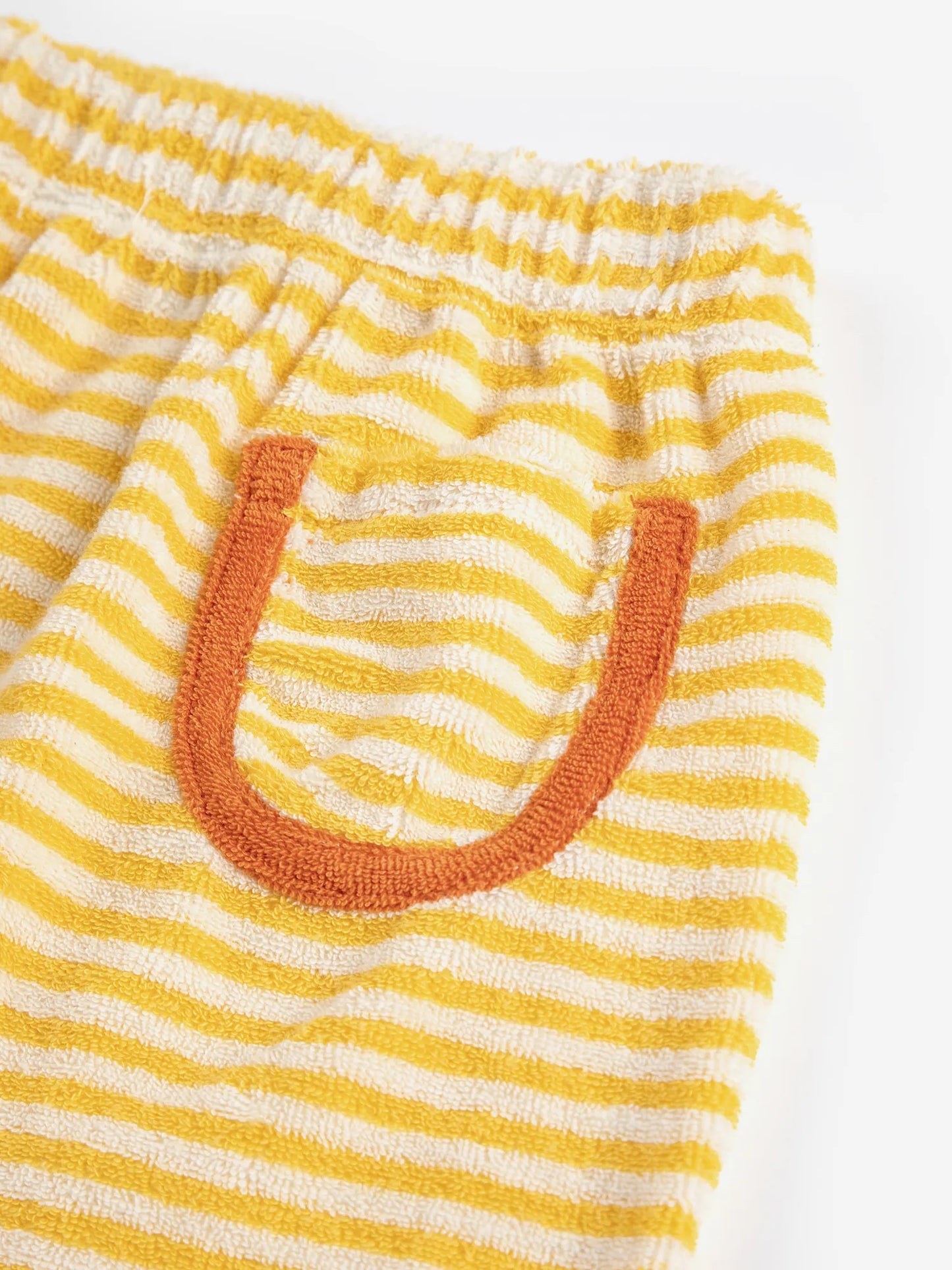 Yellow Stripes terry cloth harem pants