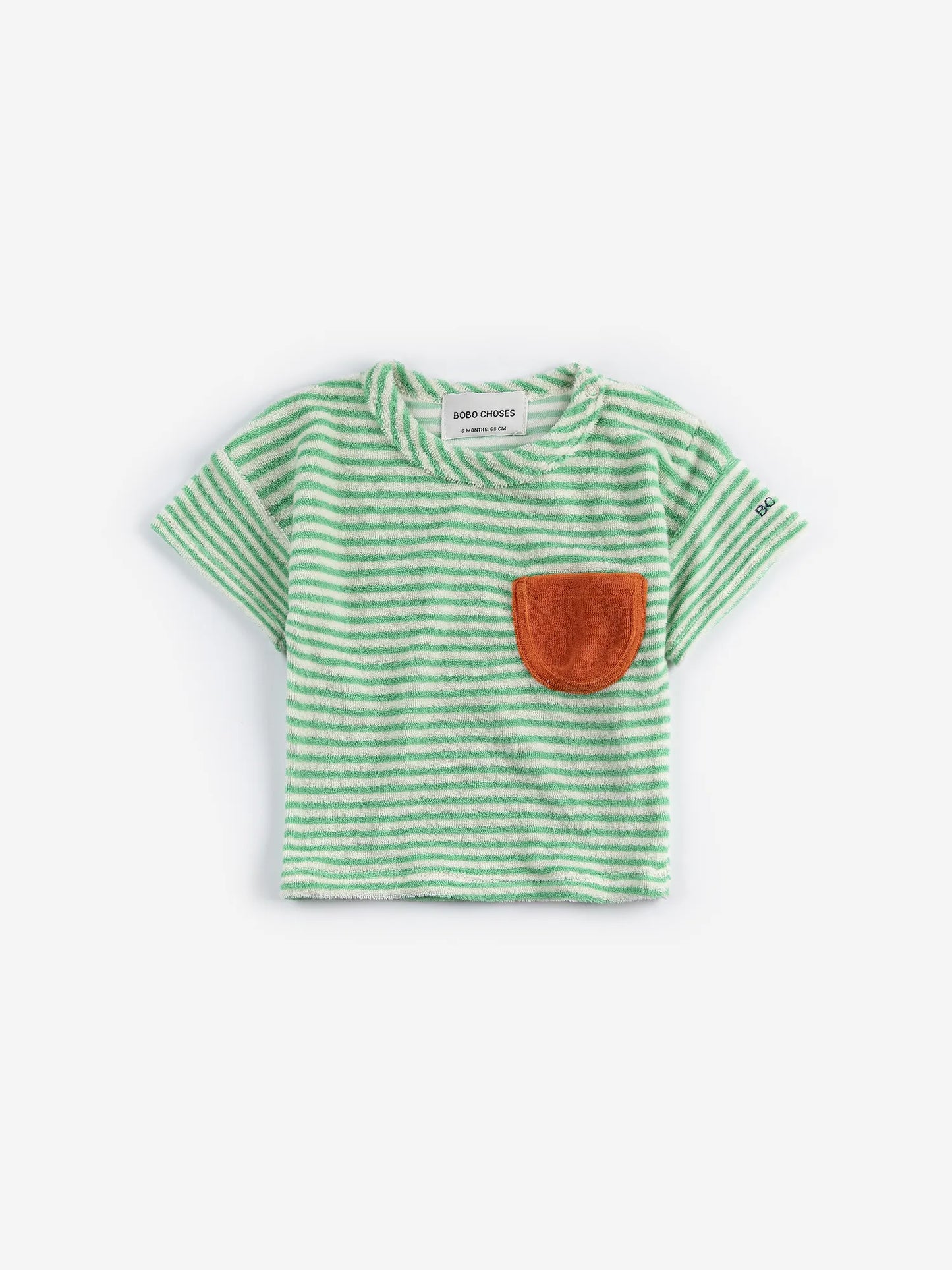 Green Stripes terry cloth Tshirt