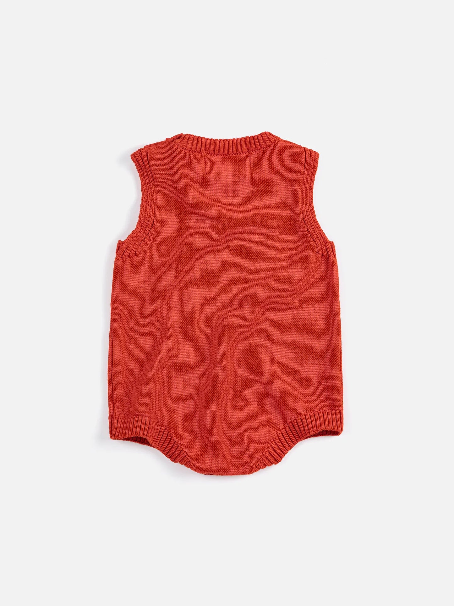 Pixel Strawberry knitted romper