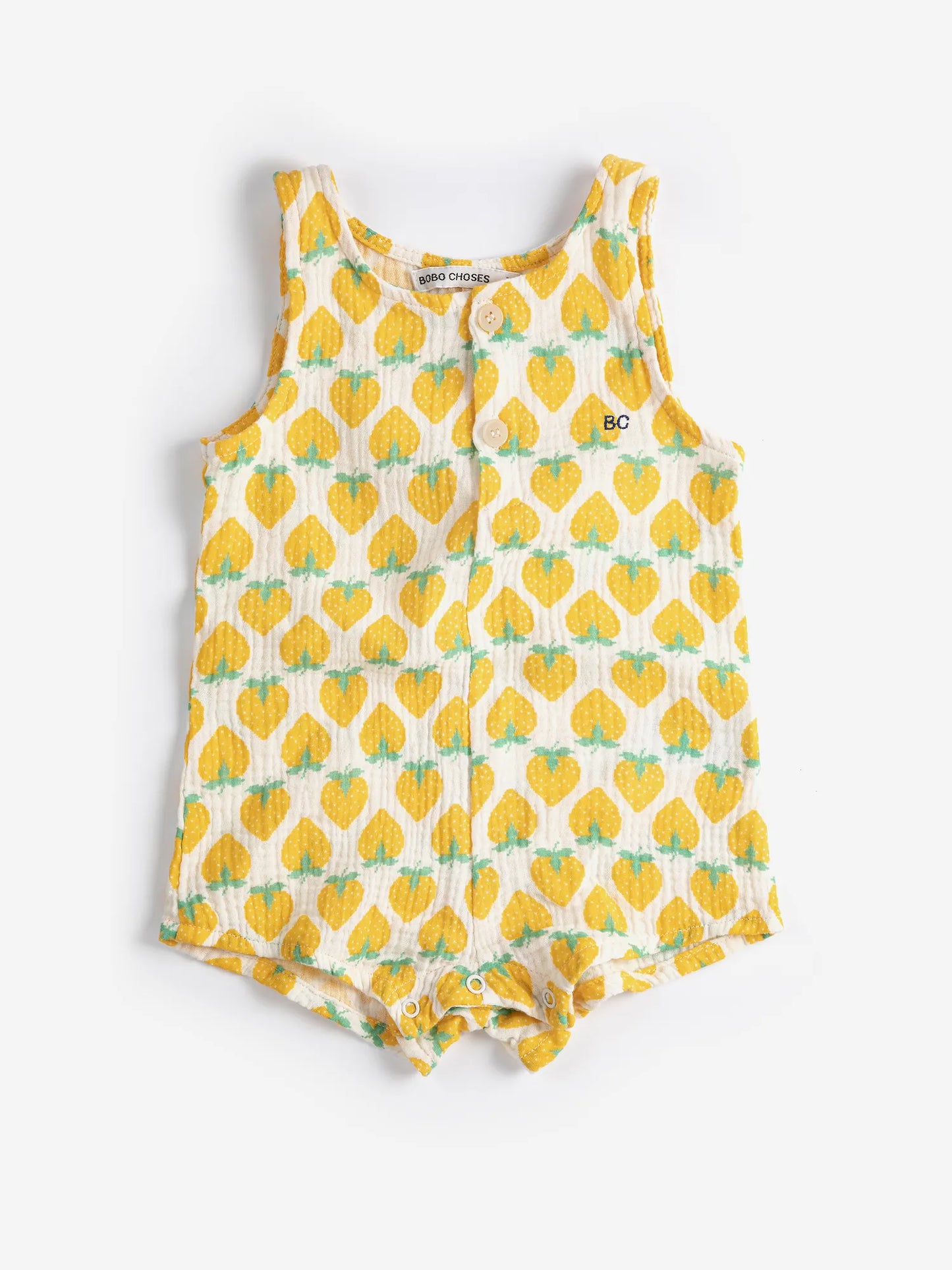 Strawberry all over woven playsuit