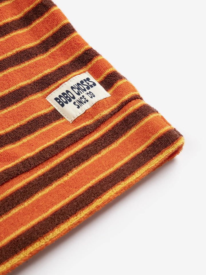 Striped Brick terry cloth polo