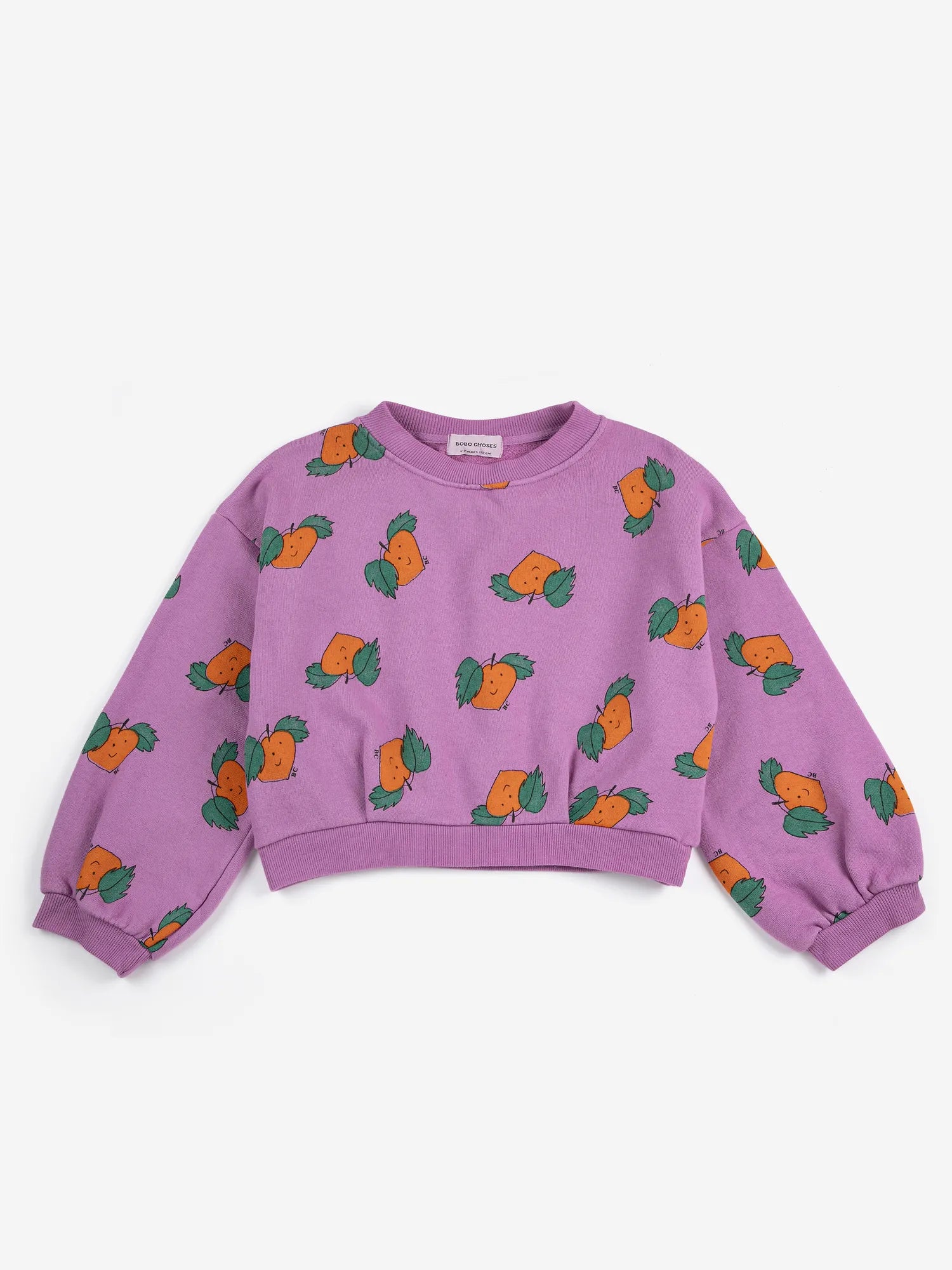 トップス bobooooo Tangerine all over cropped sweatshirt | Bobo Choses for Kid