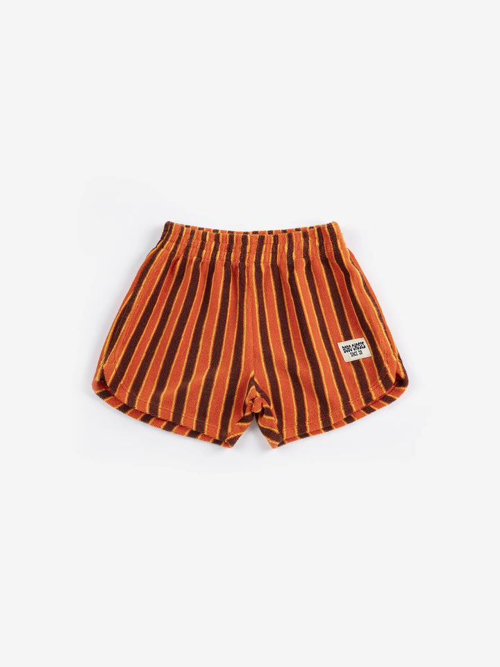 Striped Brick terry cloth shorts
