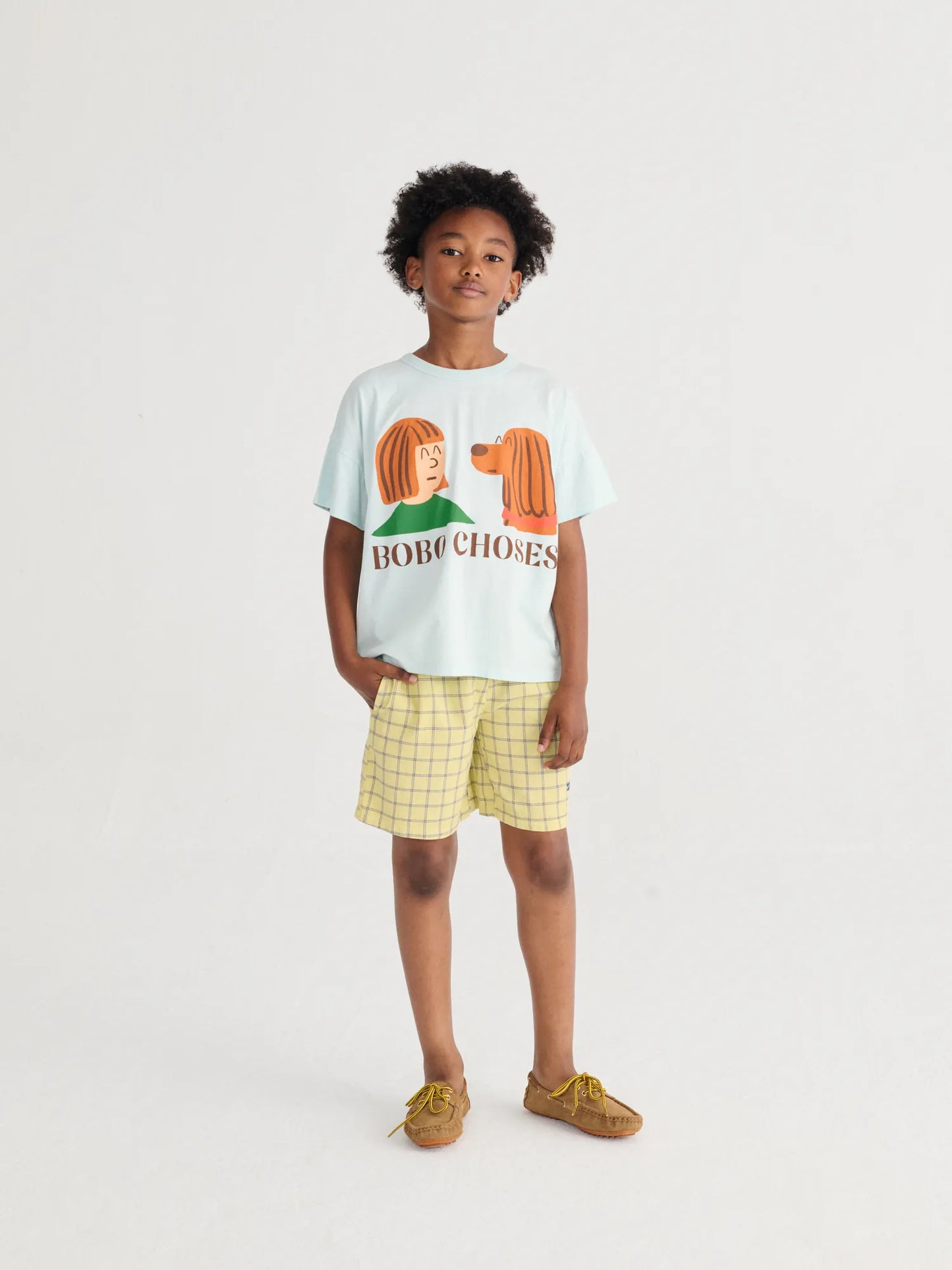 Spicy Window Pane woven bermuda shorts