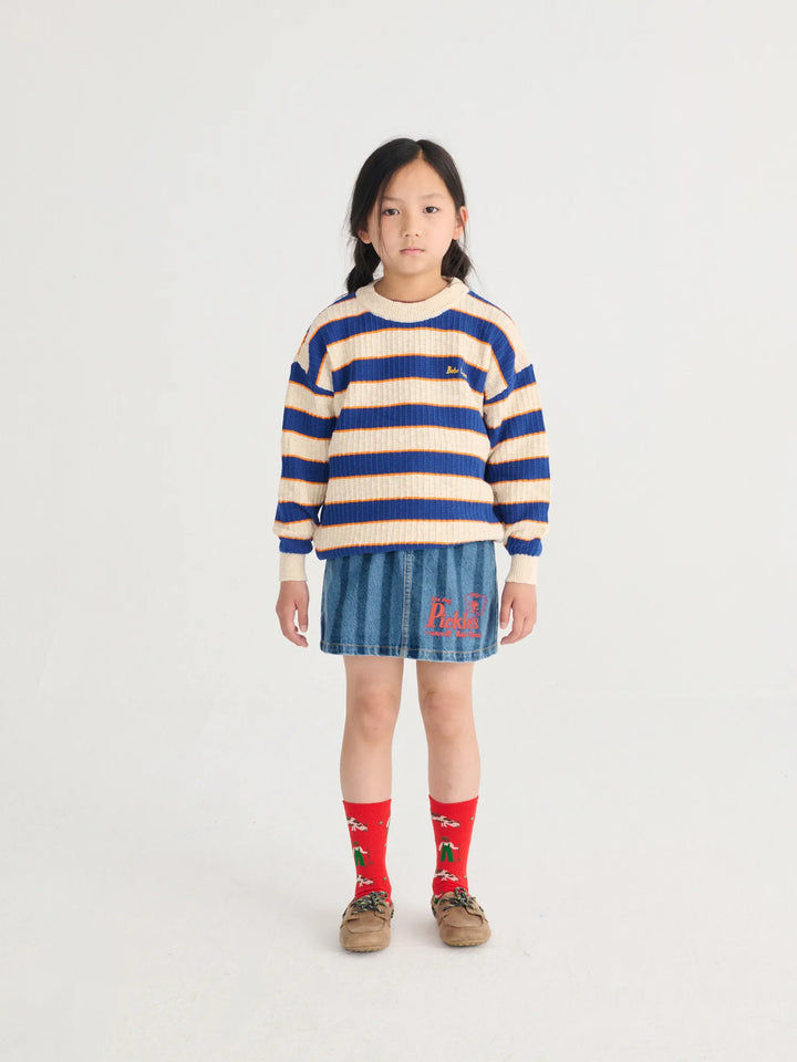 Pickles The Dog Striped denim skirt