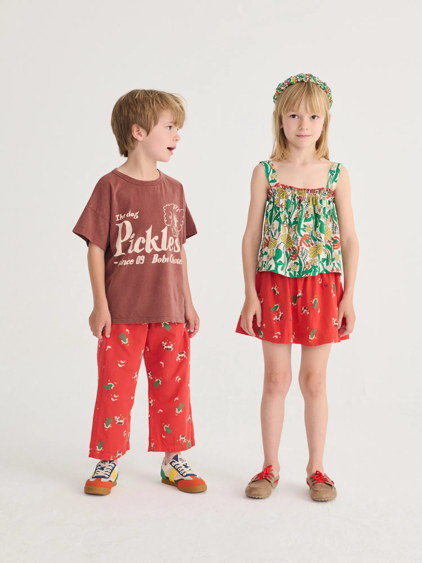 Pantalón de tejido estampado Farm Adventure