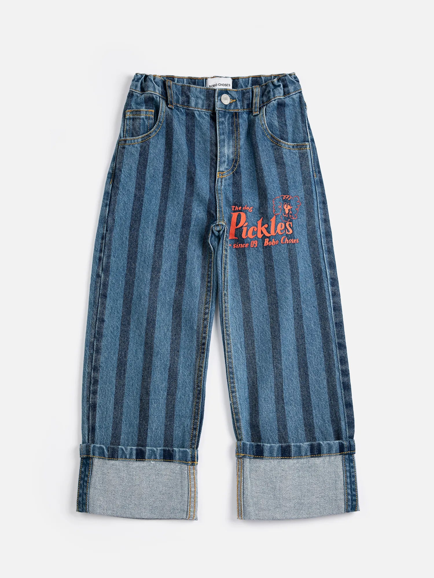 Pickles The Dog Striped denim pants | Bobo Choses for Kid