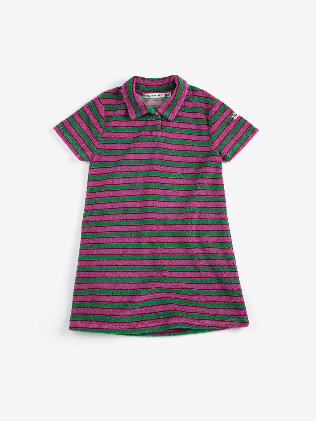 Striped terry cloth polo dress | Bobo Choses for Kid