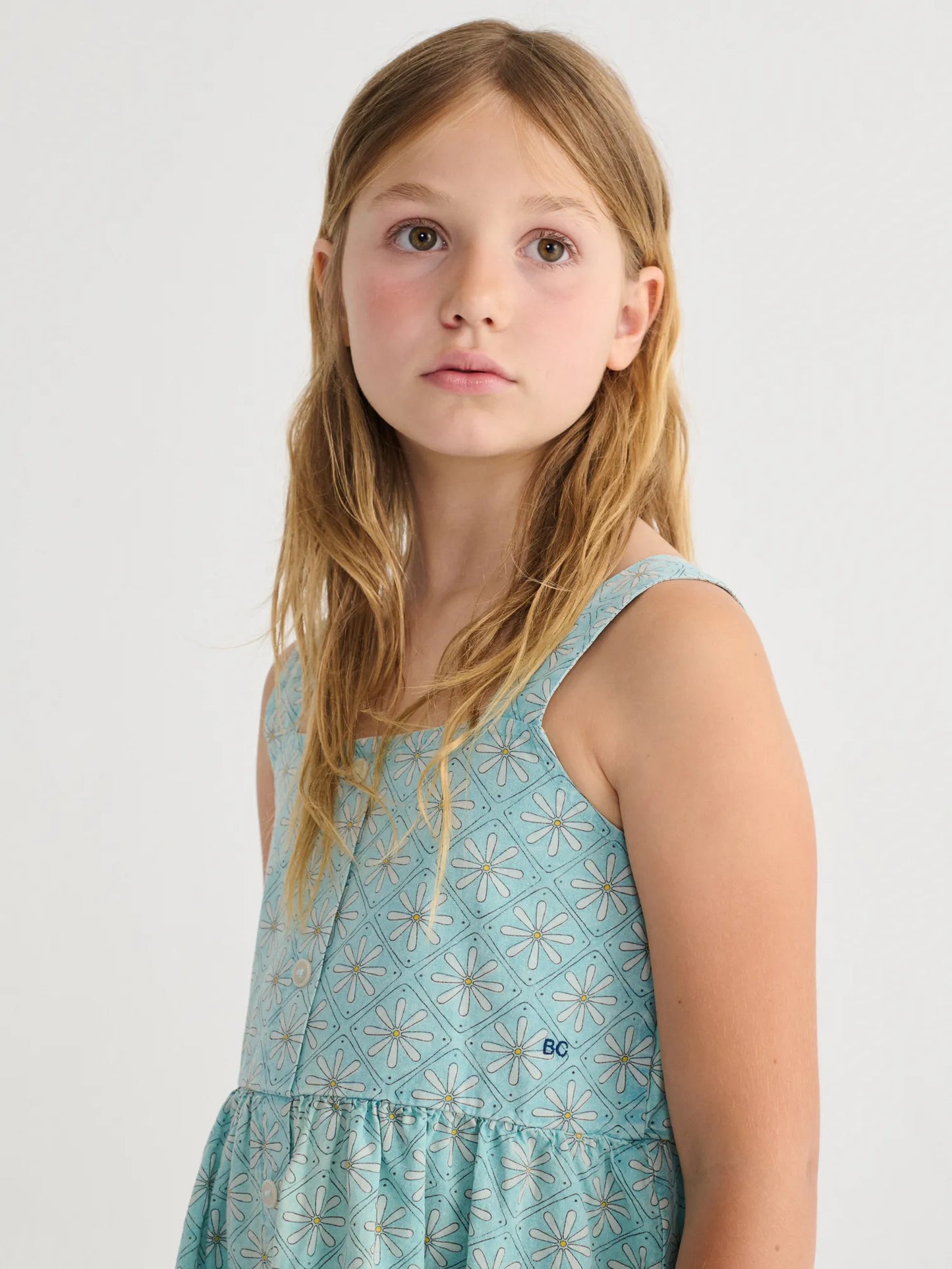 Daisy Mosaic all over woven dress