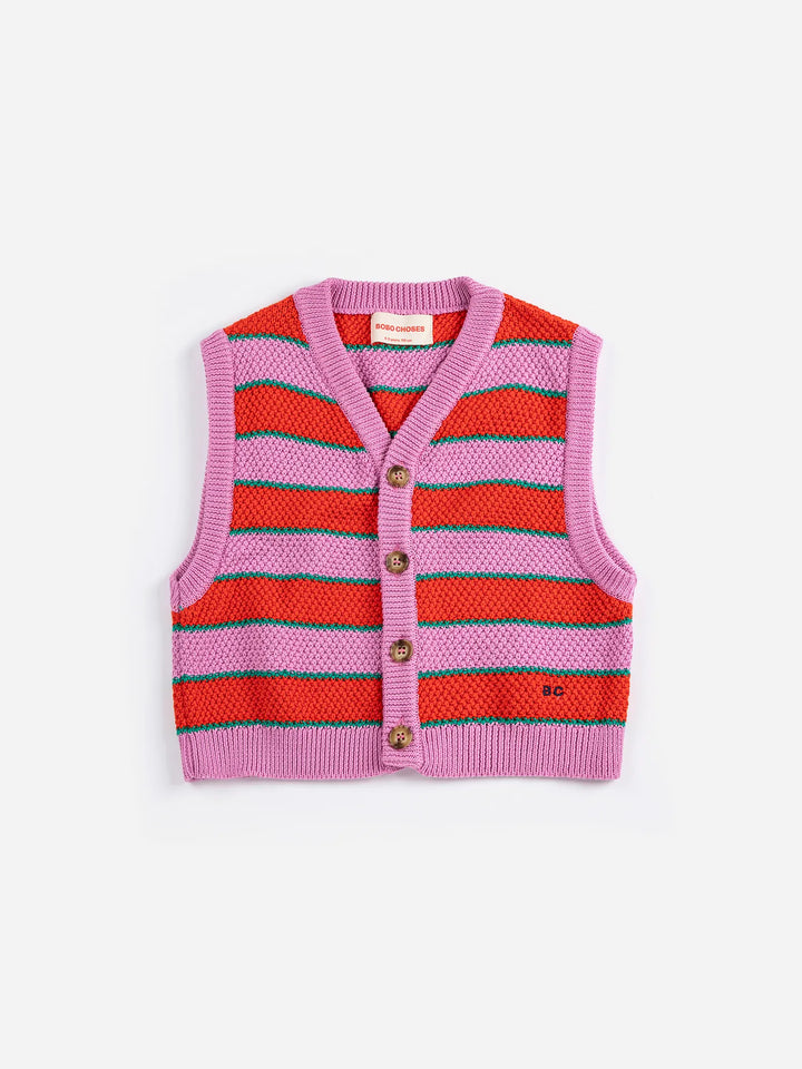 BC Striped knitted vest