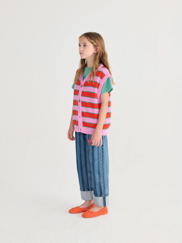 Chaleco de punto a rayas BC