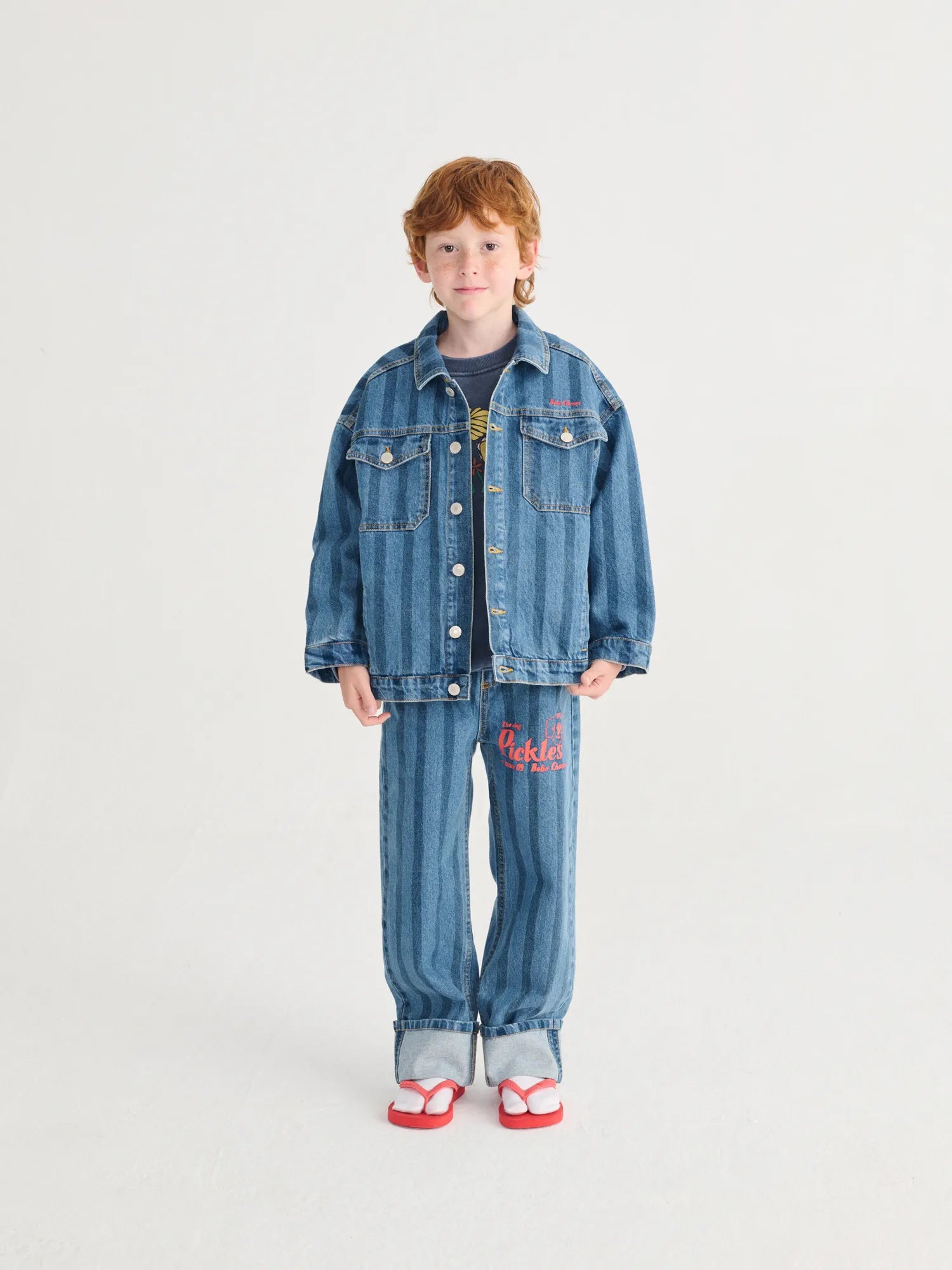 Pickles The Dog Striped denim pants | Bobo Choses for Kid Pickles The Dog Striped denim pants | Bobo Choses for Kid