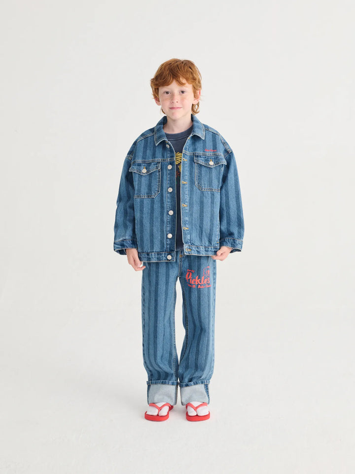Pickles The Dog Striped denim pants