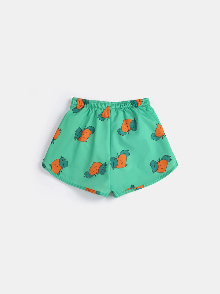 Curious Turnip all over swim trunks