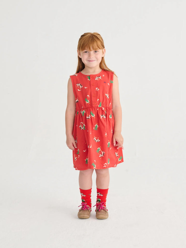 Vestido de tejido estampado Farm Adventure