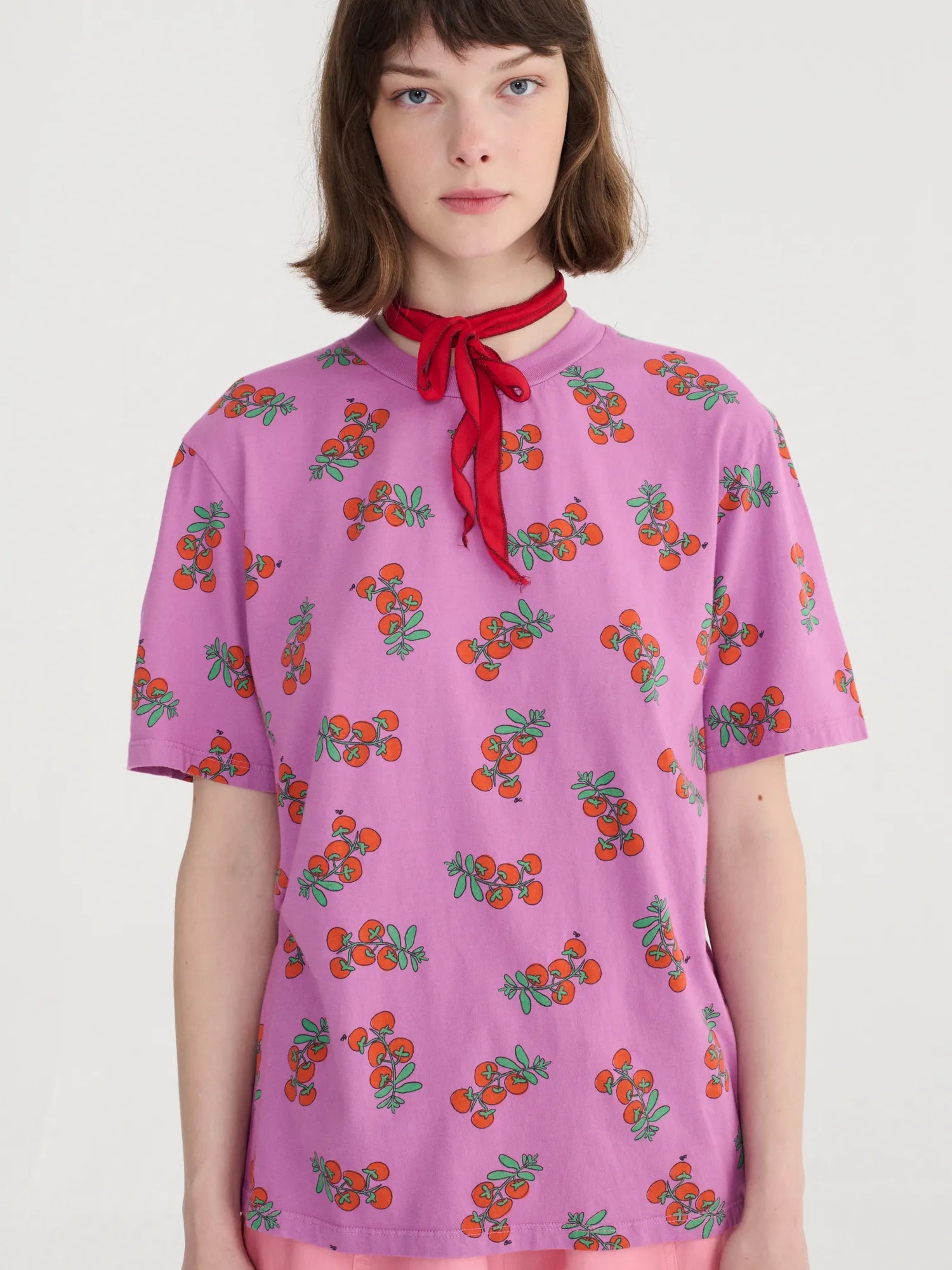 Tomatoes print fitted T-shirt | Bobo Choses for Woman Tomatoes print fitted T-shirt | Bobo Choses for Woman
