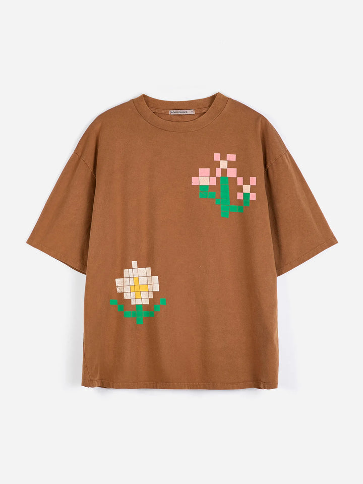 Samarreta oversize Pixel Flowers