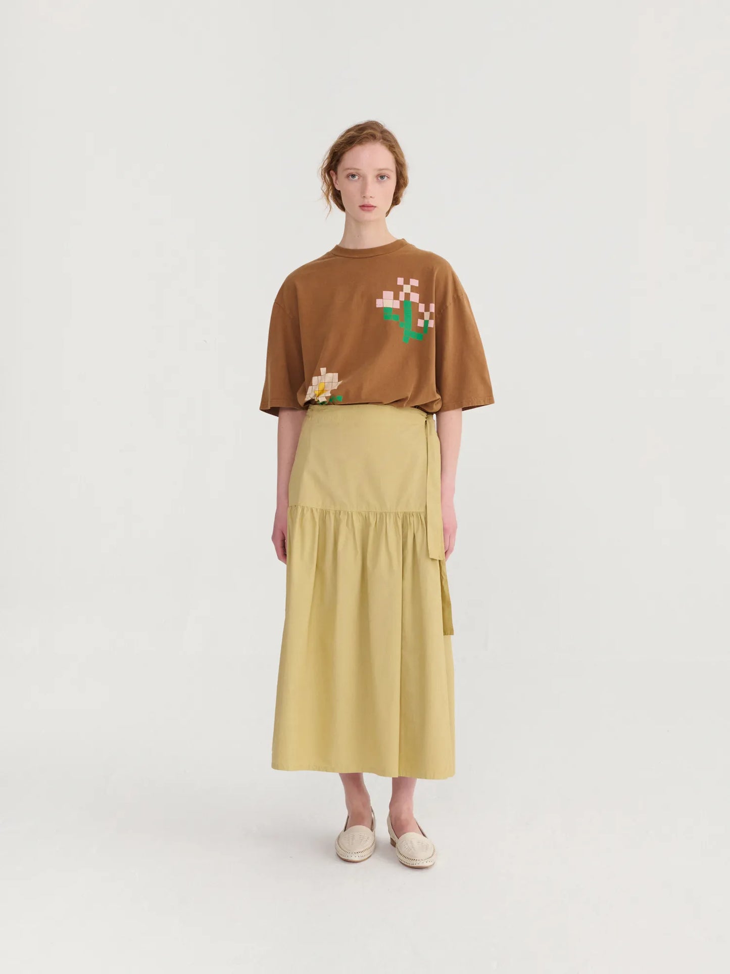 Pixel Flowers oversize T-shirt