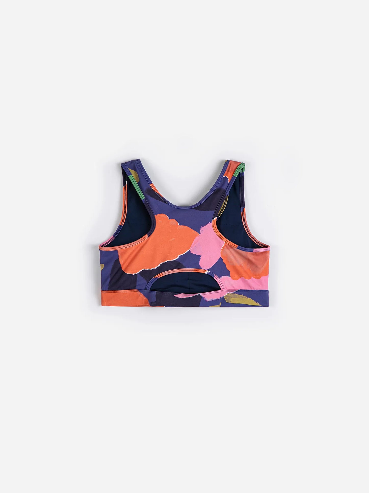 Top esportiu amb estampat Blooming