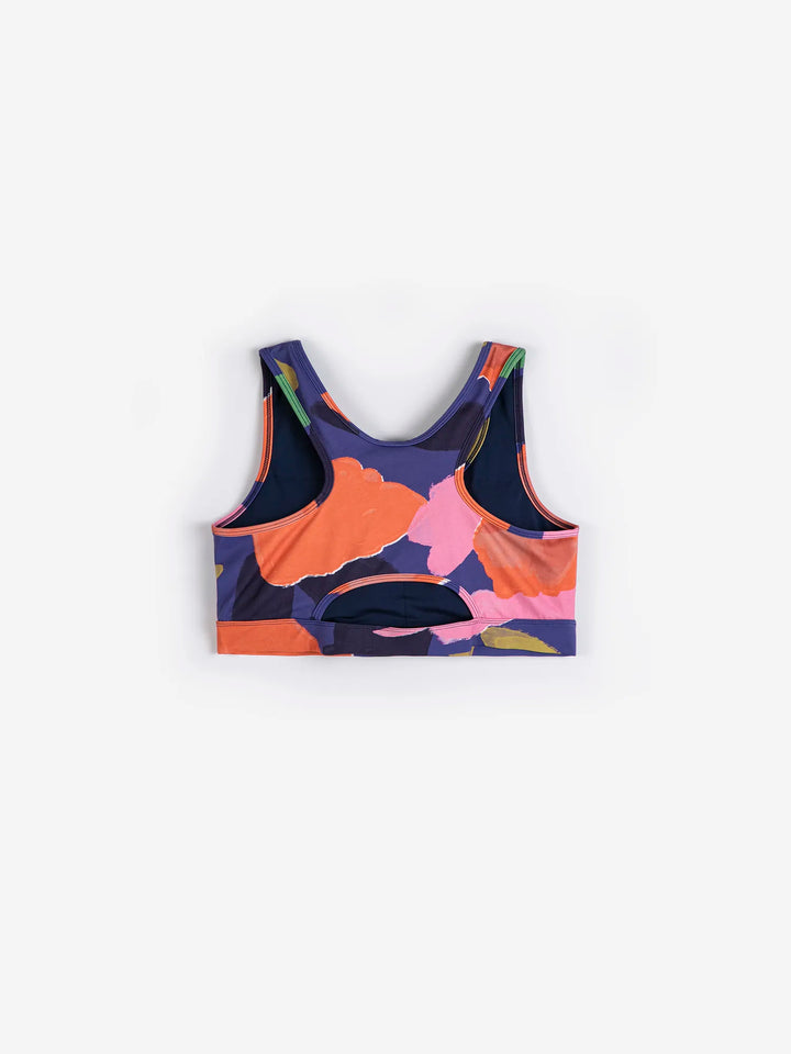 Top deportivo con patrón estampado Blooming