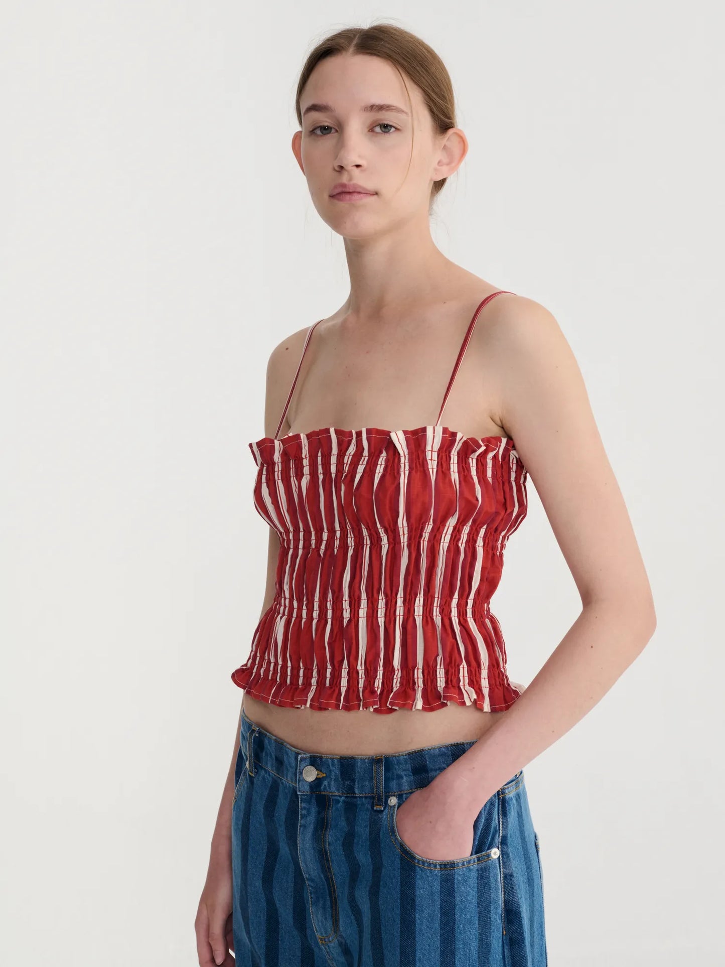 Top de algodón a rayas
