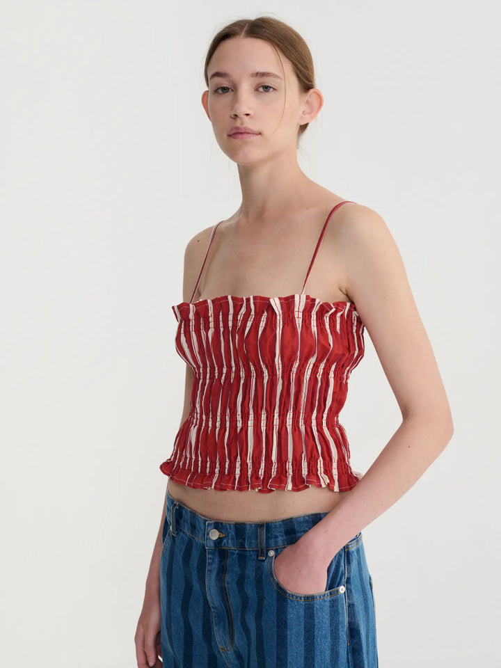 Top de algodón a rayas
