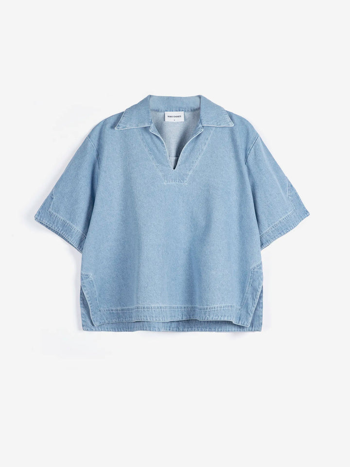 Polo vaquero de estilo relajado