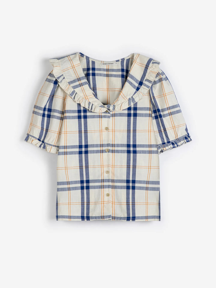 Fun tartan collar shirt