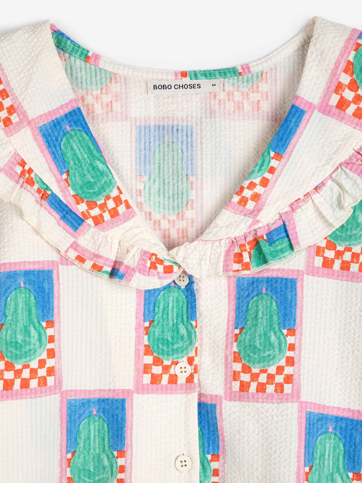 Simple pear pattern collar shirt