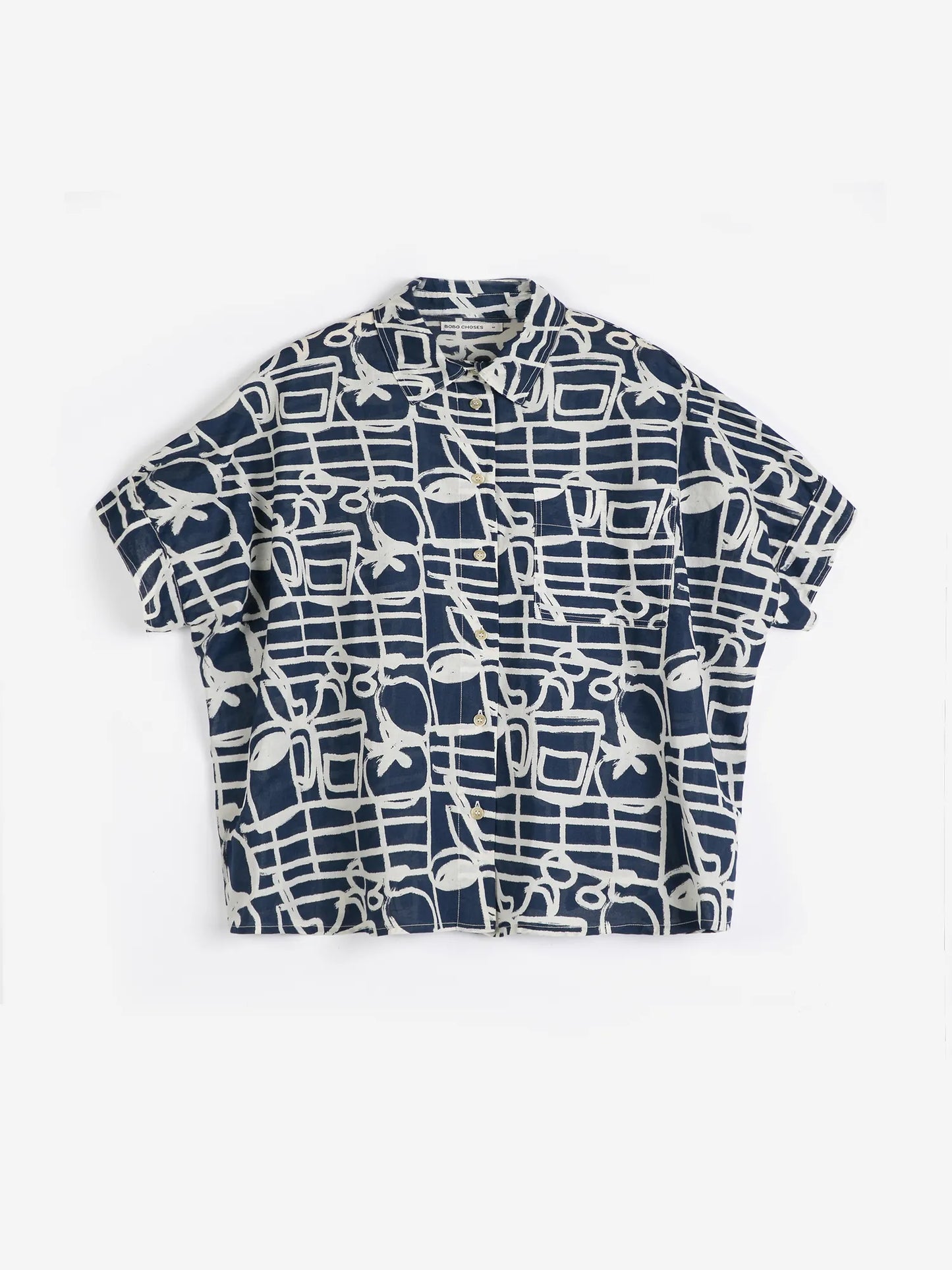 Cookery Festival pattern oversize shirt