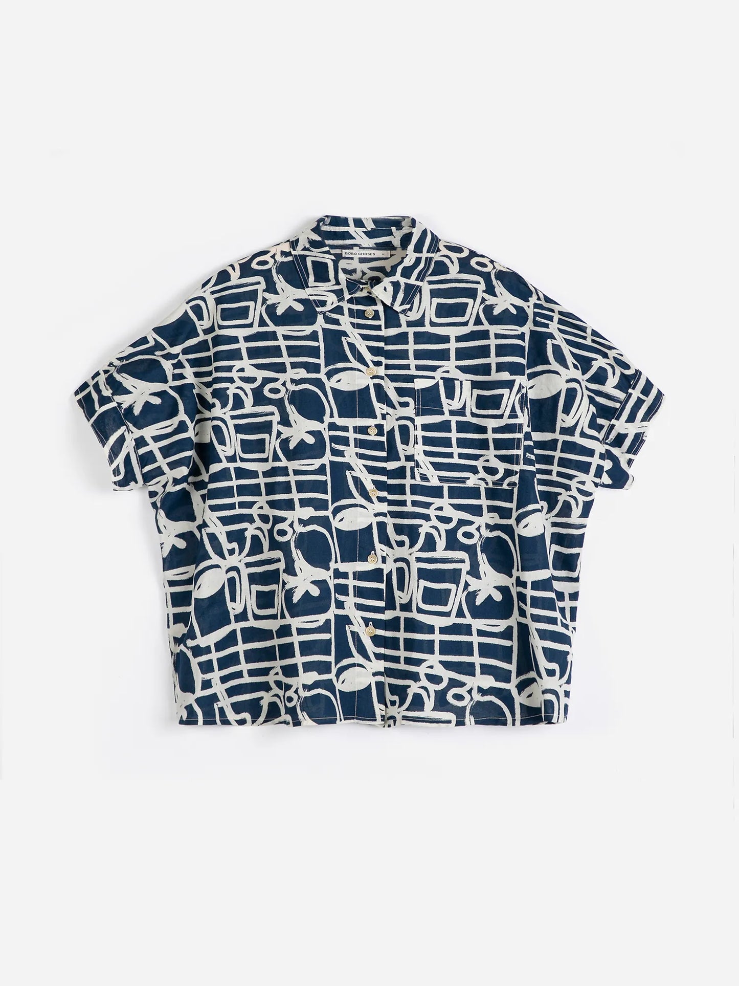 Cookery Festival pattern oversize shirt