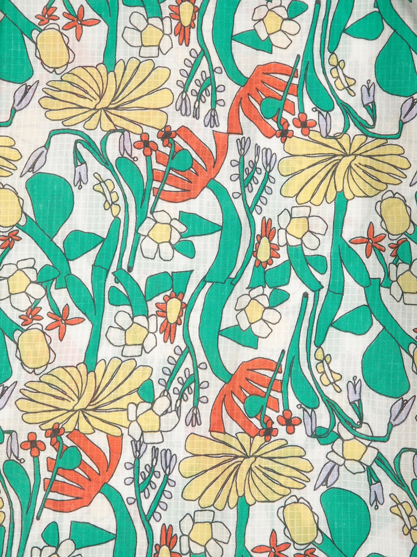 Color herbalist pattern collar shirt