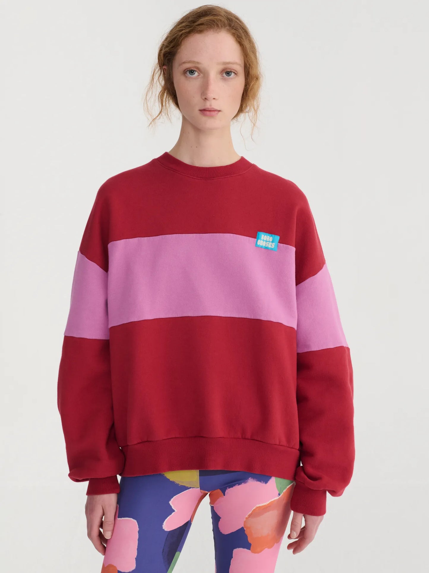 Color block relaxed sweatshirt